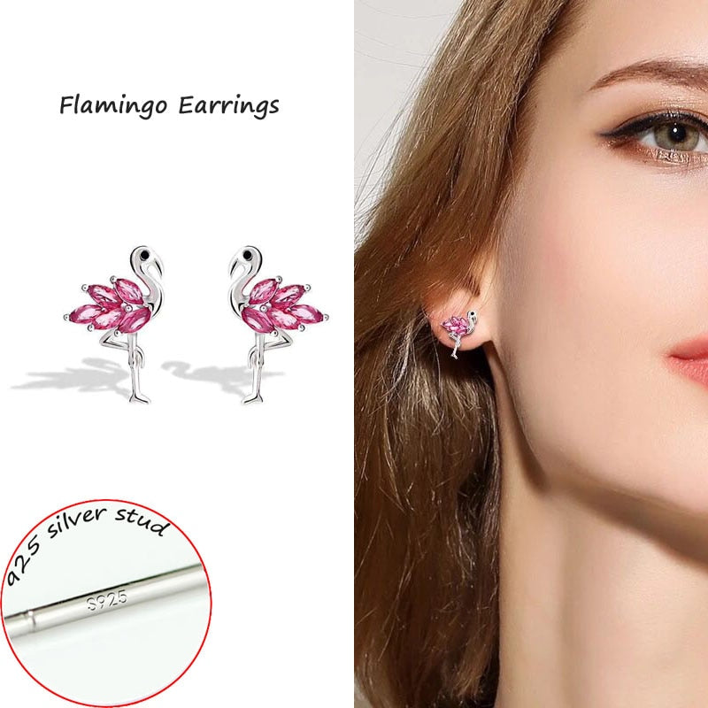 Pink  Flamingo Earring